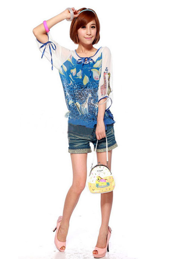 Летняя блуза "Голубая Африка"