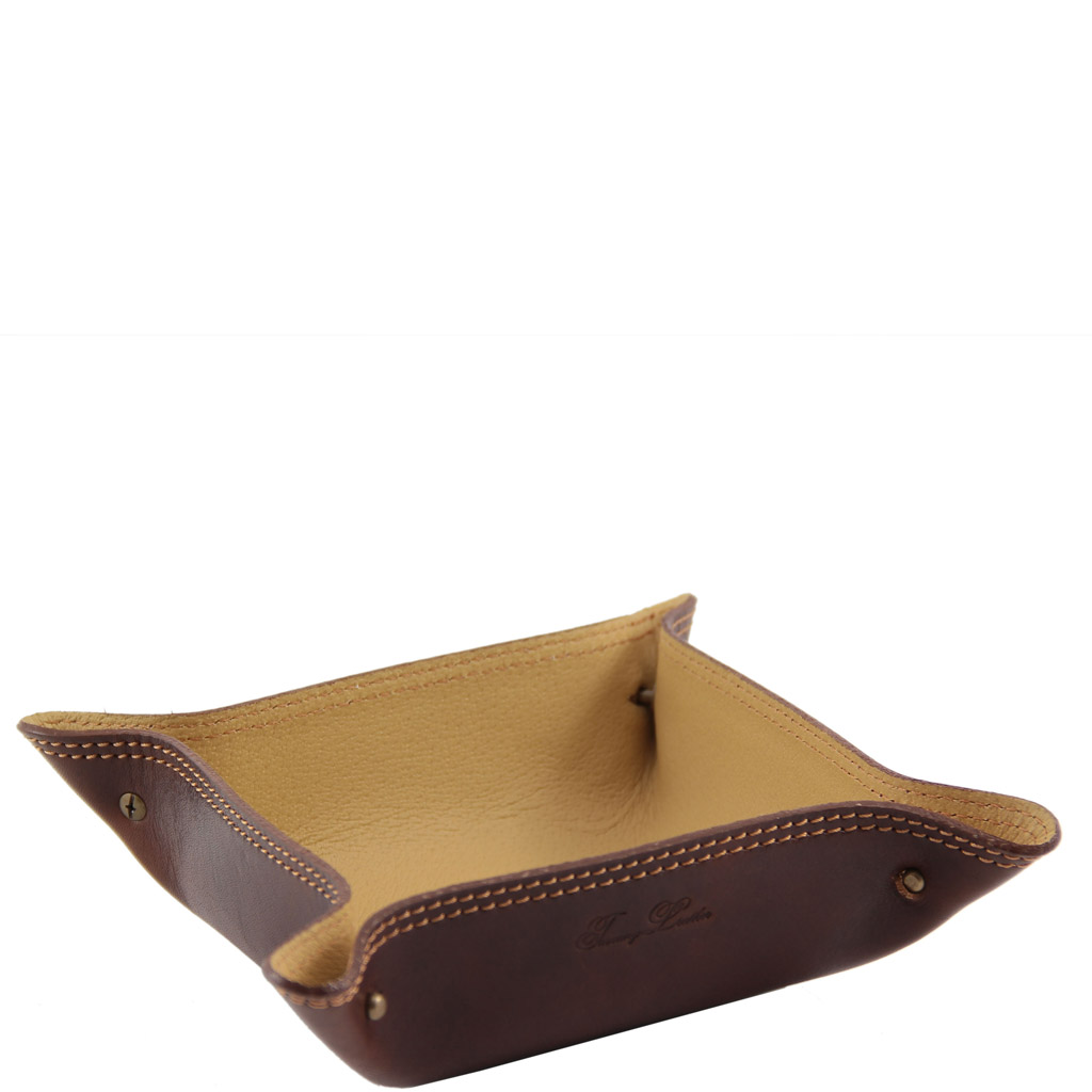 leather tidy tray
