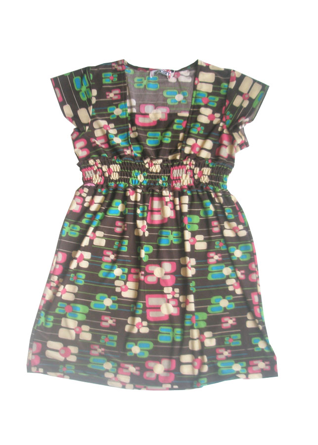 Вискозная туничка коричневая гамма