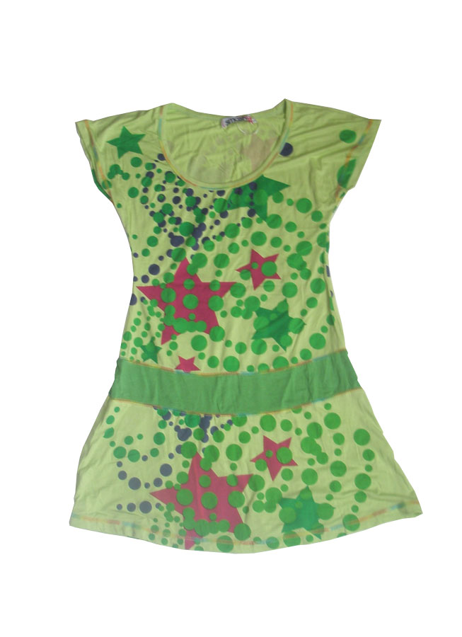Зеленая туника со звездами