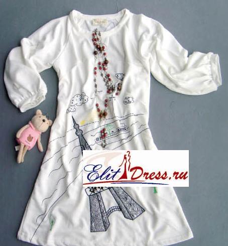 Белая туника "Мой Париж"