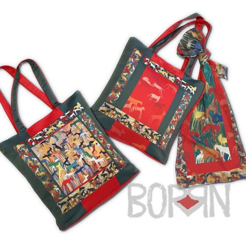 Комплект "Дикие лошади" (сумка+шарф)