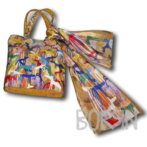 Комплект "Золотой табун" (сумка+шарф)