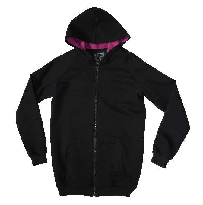 Черная толстовка на молнии с капюшоном