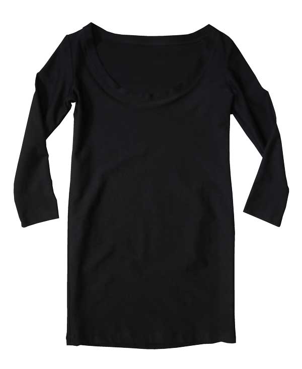 Черное трикотажное платье