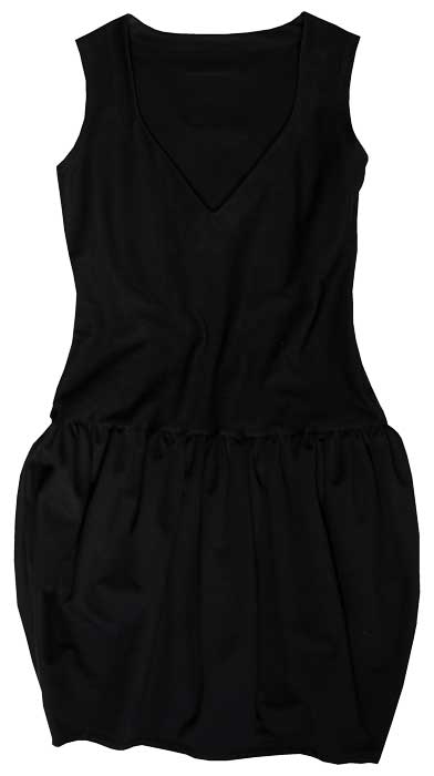 Черное платье тюльпан