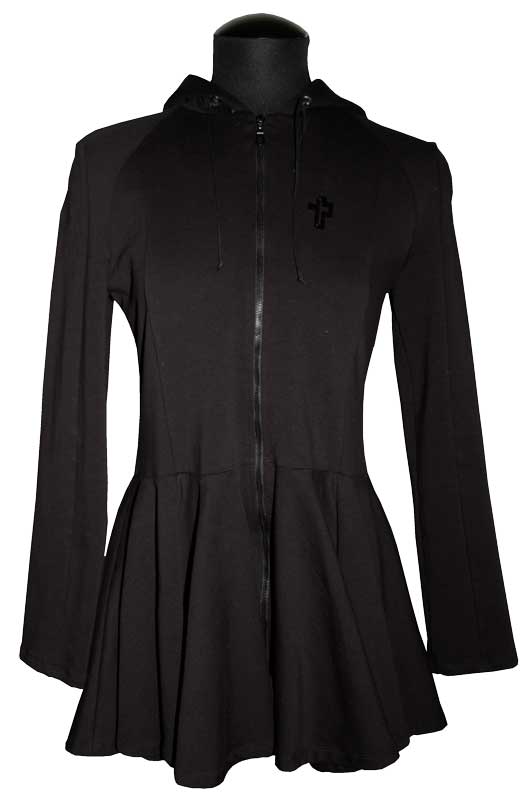 Трикотажный жакет с капюшоном