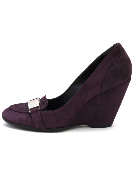 Туфли замшевые пурпурные