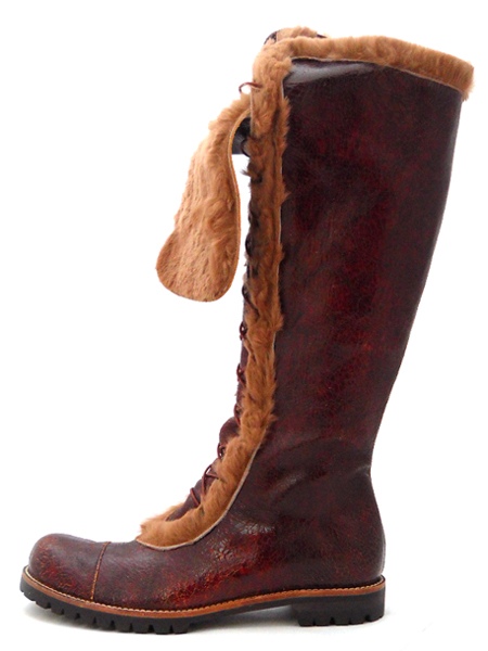 Зимние сапоги с эффектом состаренности